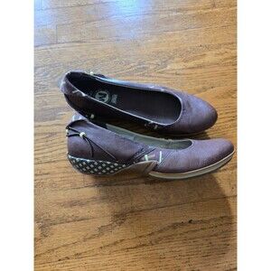 Merrell Elles Brown Leather Ballet Flat Slip-on Shoes Ortholite Women size 7